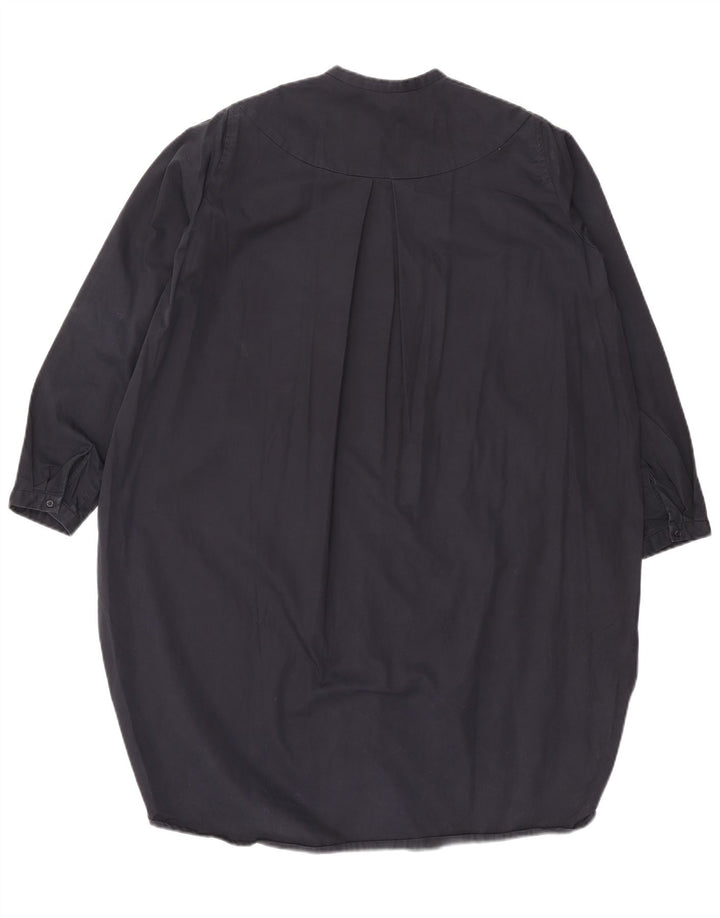Cos Robe chemise surdimensionnée pour femme EU 36 Petit coton bleu marine