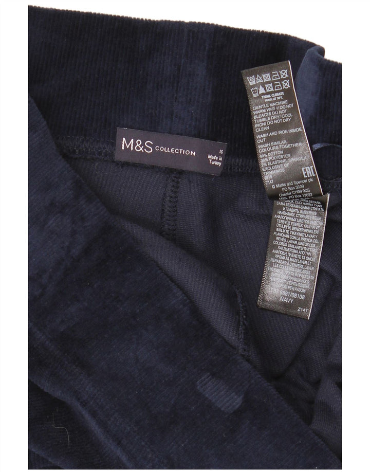Marks & Spencer Leggings Femme UK 16 Large Bleu Marine Coton