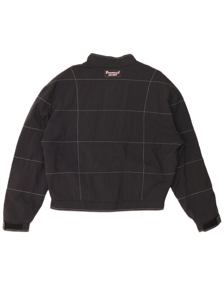 Formula One Veste de course graphique pour homme UK 42 XL Noir à carreaux en nylon