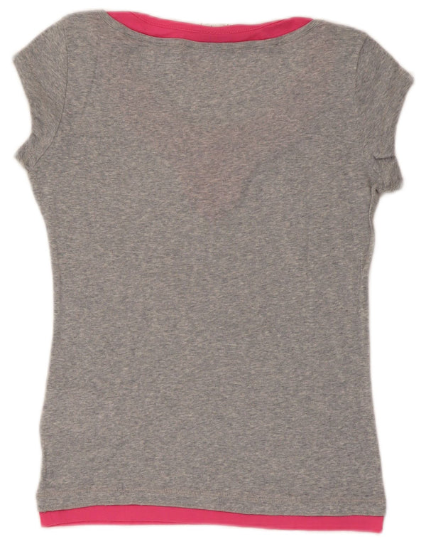Champion T-shirt Heritage Fit pour femme UK 12 Gris moyen Colourblock