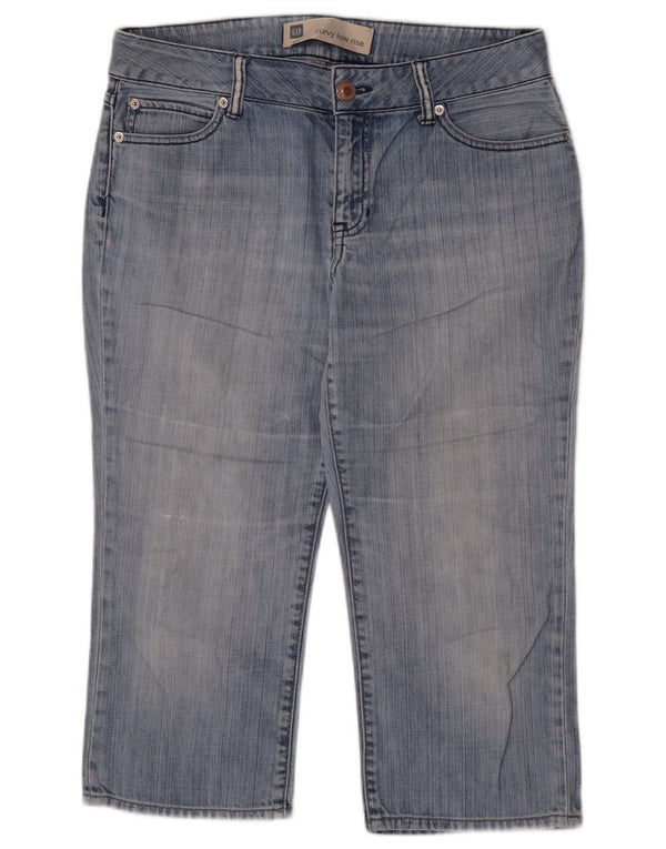Gap Jean Capri courbé taille basse pour femme US 8 Medium W32 L20 Bleu Coton