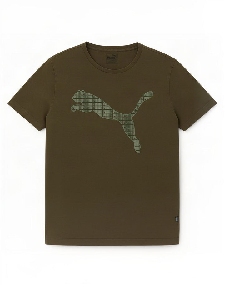 Puma T-Shirt Graphique Homme Petit Kaki