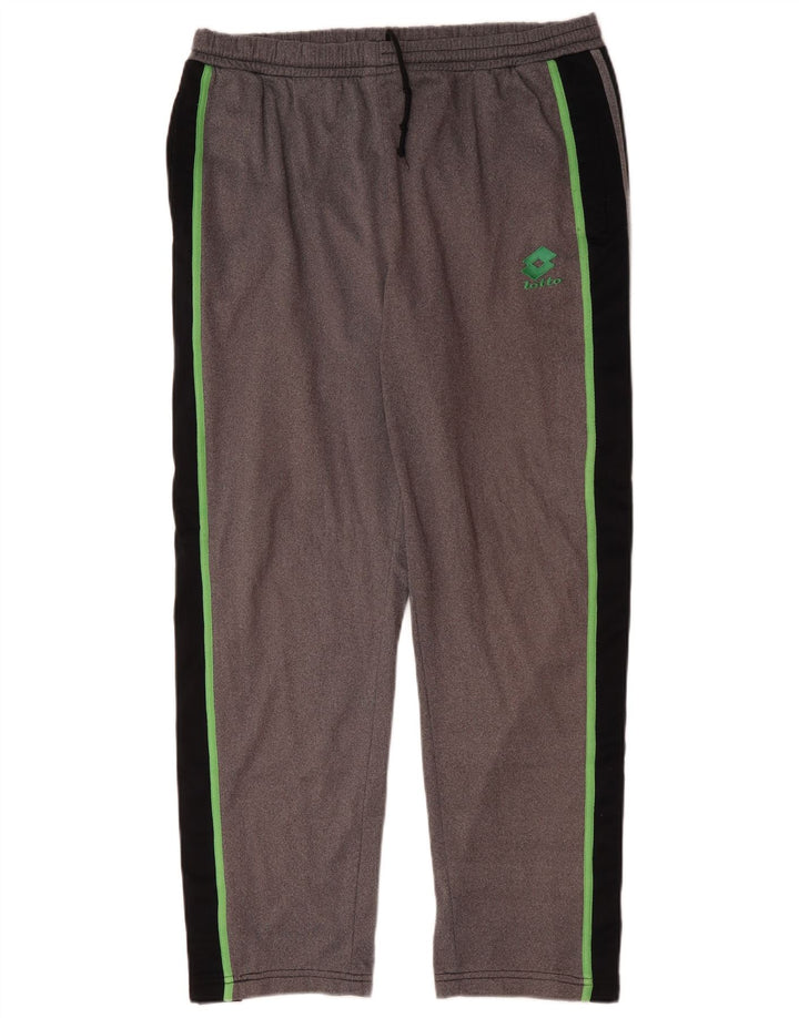 Lotto Pantalon de survêtement pour homme UK 40/42 Large Gris Colorblock Polyester