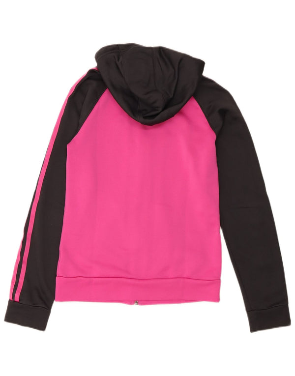 Adidas Pull à capuche zippé pour femme UK 8 Small Rose Colourblock