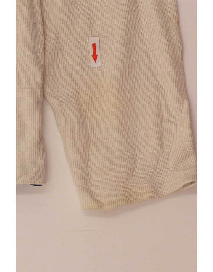 Sergio Tacchini Haut à col zippé et manches longues pour homme en coton beige moyen