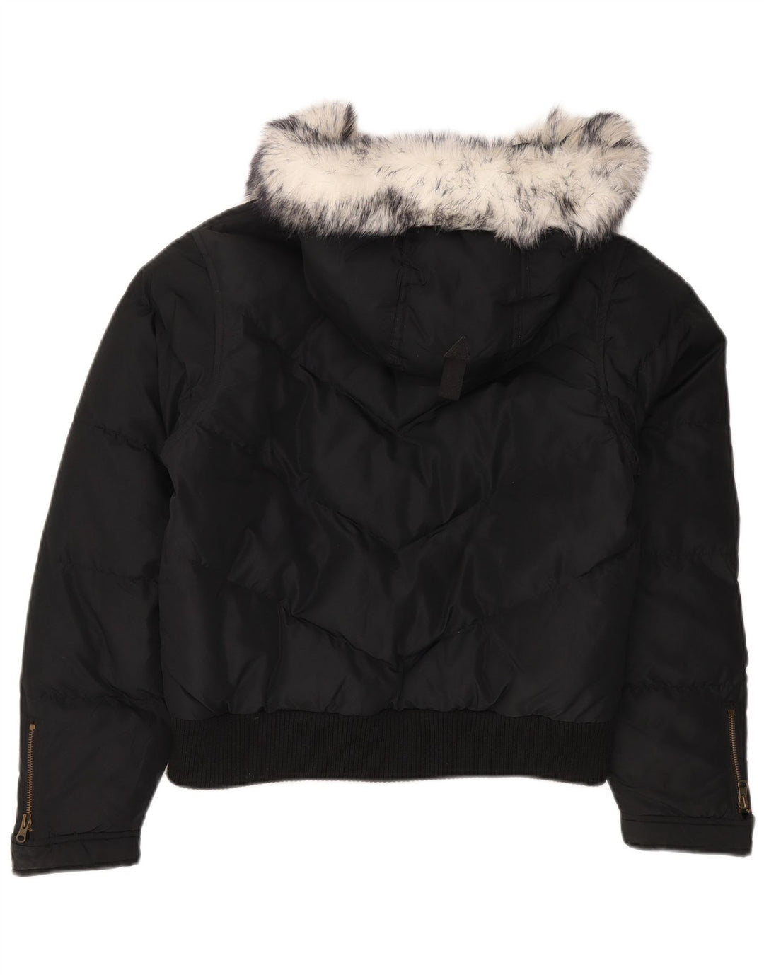 BRUGI Veste matelassée à capuche pour femme UK 44 Large Noir Polyester
