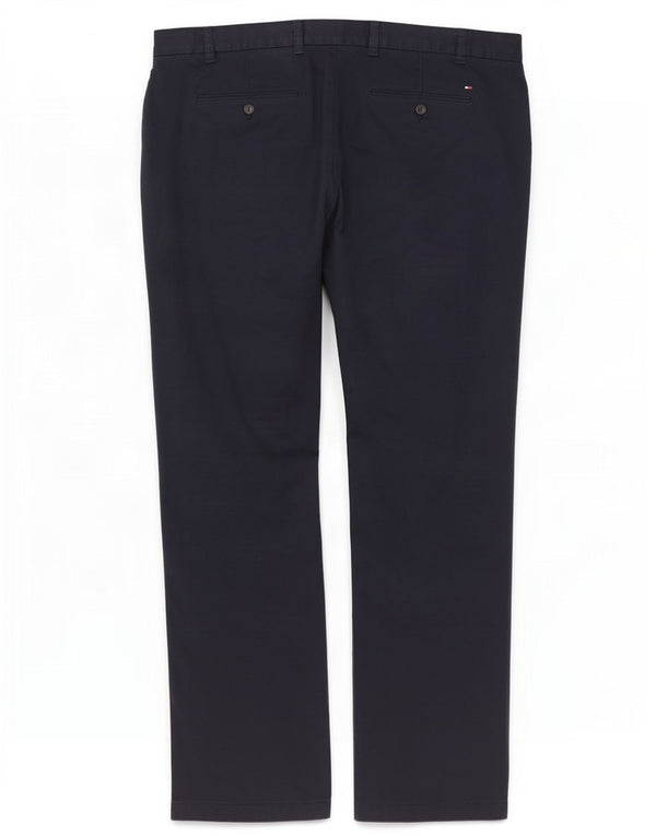 Tommy Hilfiger Pantalon Chino Droit Homme W42 L32 Bleu Marine Coton