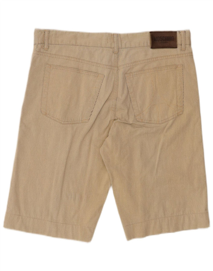Moschino Short décontracté pour homme W36 à grandes rayures beiges