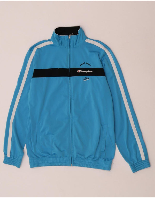 Champion Veste de survêtement graphique pour garçon 13-14 ans XL Bleu Colorblock