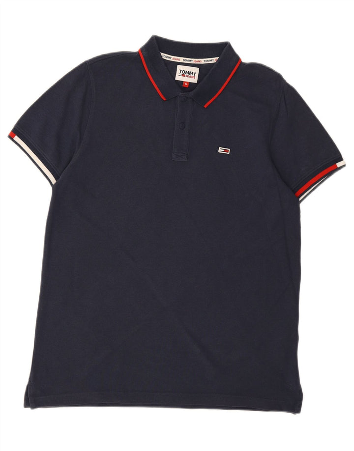 TOMMY HILFIGER Mens Polo Shirt Medium Navy Blue Cotton Vintage Tommy Hilfiger and Second-Hand Tommy Hilfiger from Messina Hembry 