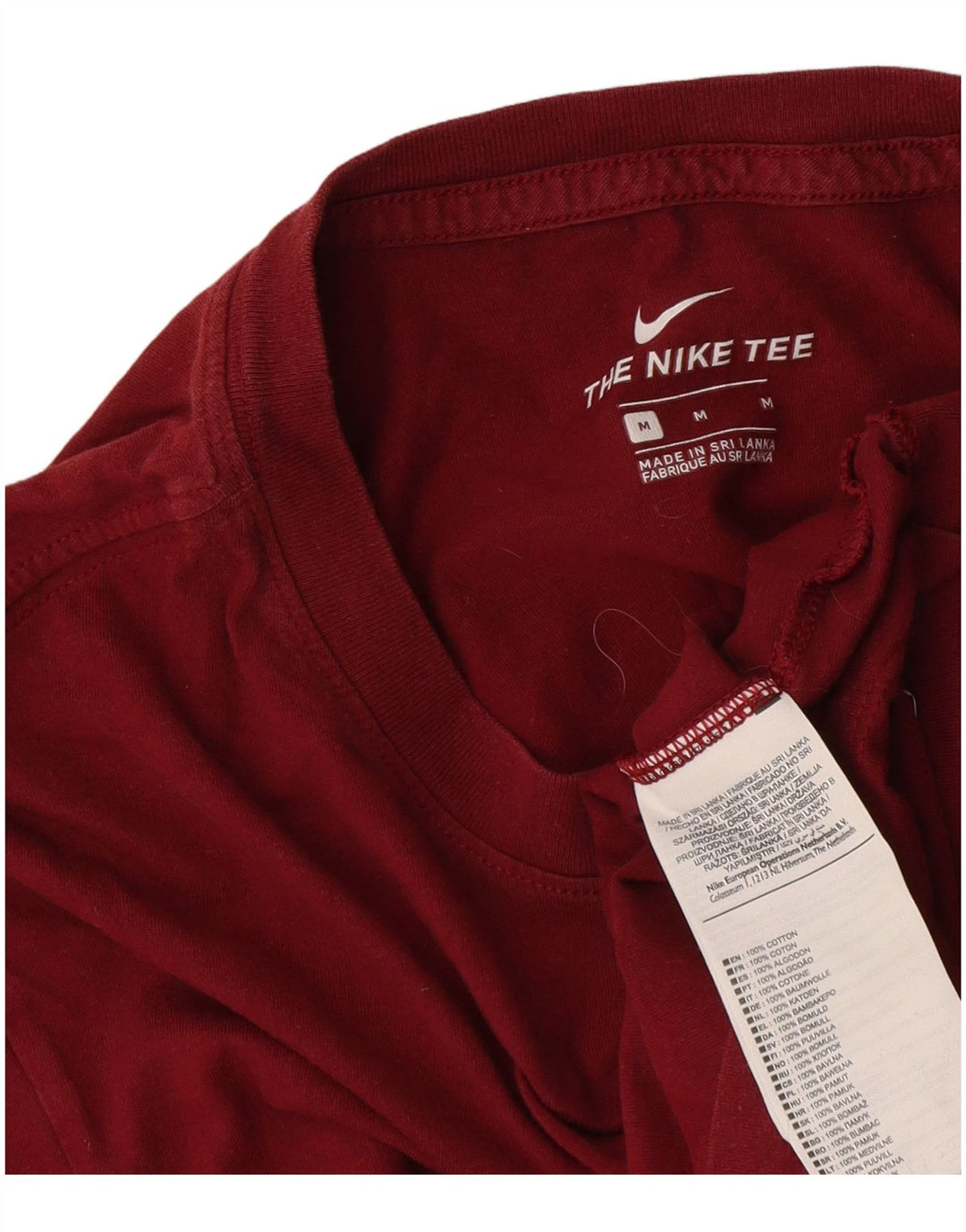 Nike T-Shirt Homme Rouge Moyen Coton