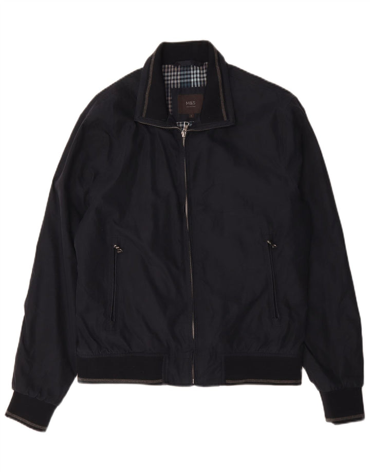 Marks & Spencer Veste Bomber Homme UK 36 Petit Bleu Marine Polyester