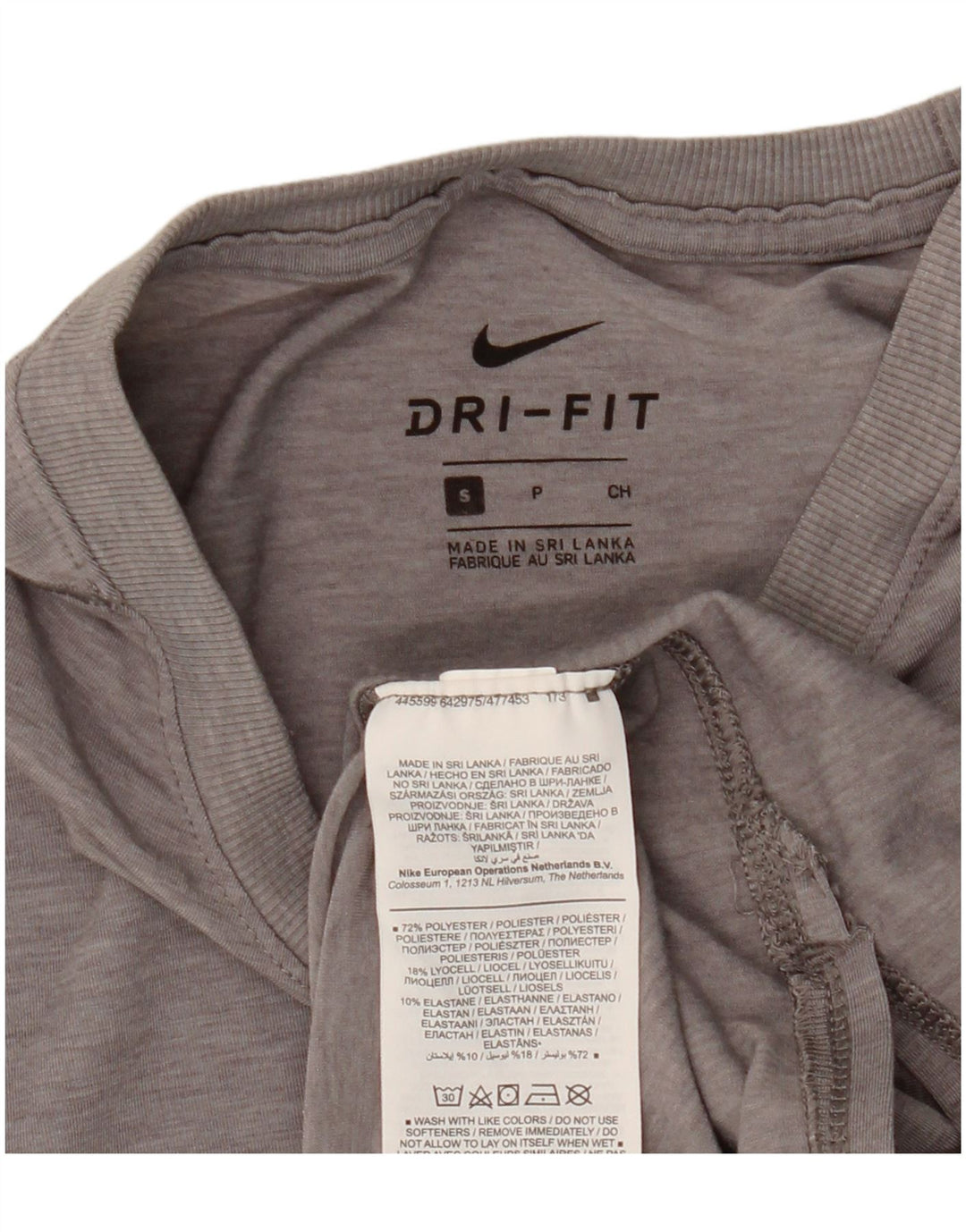 Nike Femme Dri Fit Débardeur UK 10 Petit Gris Polyester