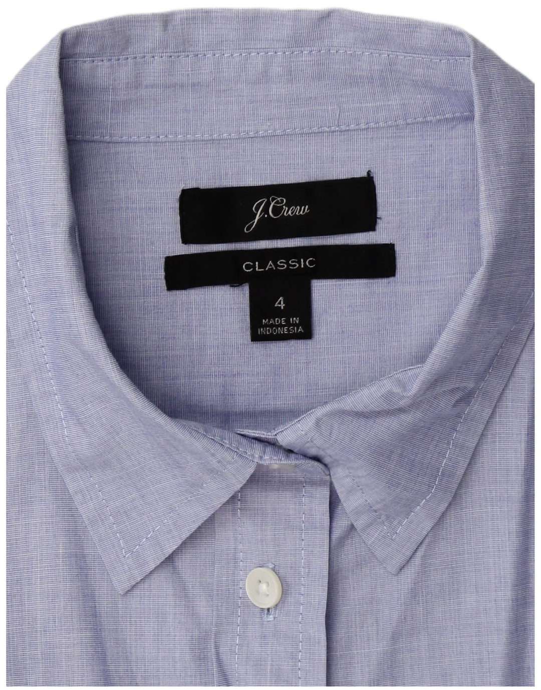 J. CREW Chemise classique coupe classique pour femme US 4 petit coton bleu