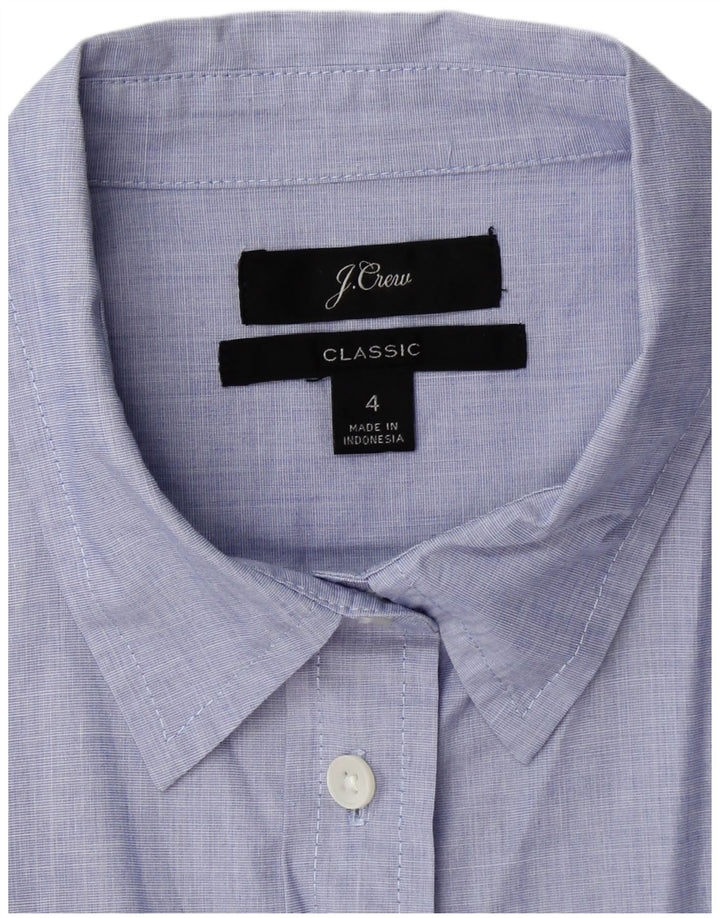 J. CREW Chemise classique coupe classique pour femme US 4 petit coton bleu