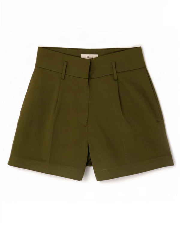 Reiss Short chino taille haute pour femme UK 8 Small W28 Kaki Polyester