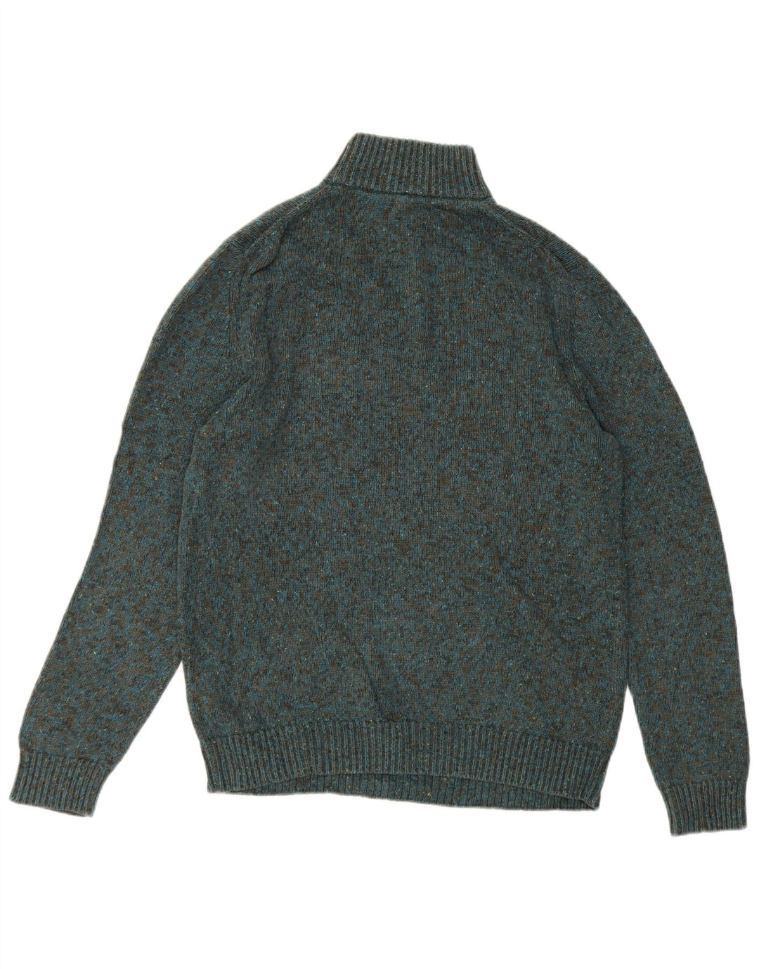 White Stuff Pull Col Zippé Homme Vert Moyen Moucheté Coton