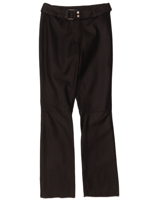 Tom Tailor Pantalon en cuir bootcut pour femme EU 34 XS W28 L32 Cuir noir