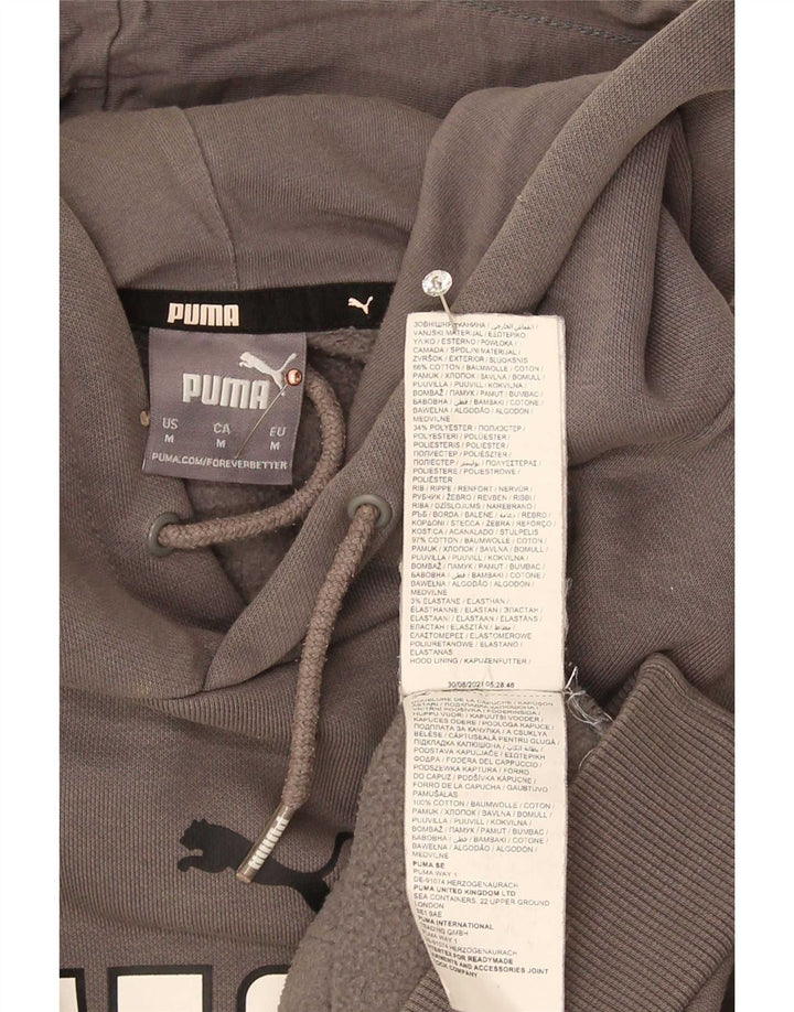 Puma Pull à Capuche Graphique Homme Gris Moyen Coton