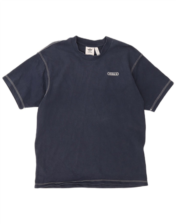 Adidas T-Shirt Homme Top Bleu Marine Moyen Coton