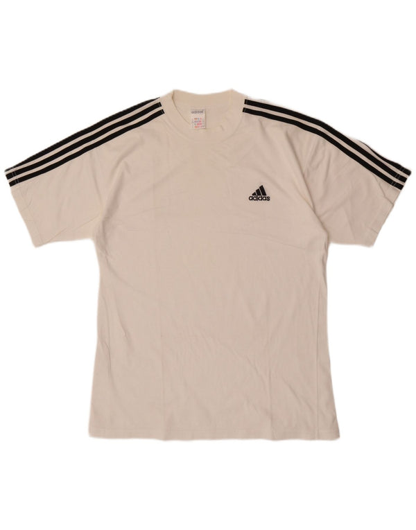 Adidas T-Shirt Homme Top UK 38/40 Coton Blanc Moyen