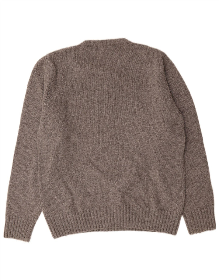Woolrich Pull Graphic Jumper Homme Gris Moyen Laine Mouchetée