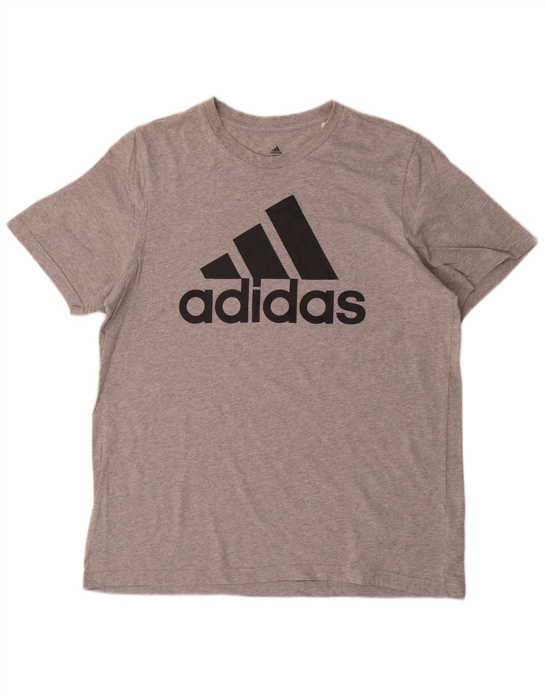 ADIDAS T-shirt graphique pour hommes, grand, gris, coton