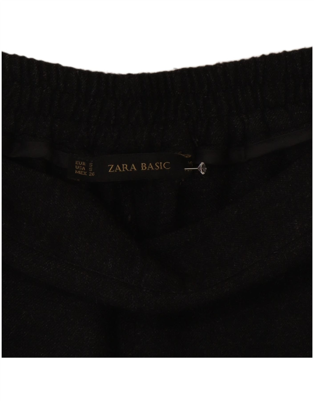Zara Pantalon décontracté slim pour femme Petit W26 L28 Gris