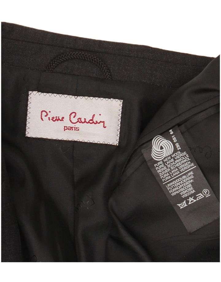 Pierre Cardin Veste blazer à 3 boutons pour homme UK 40 Grande laine vierge grise