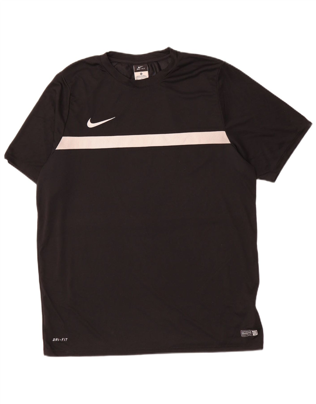 Nike Hommes Dri Fit T-Shirt Haut XL Noir Colorblock Polyester