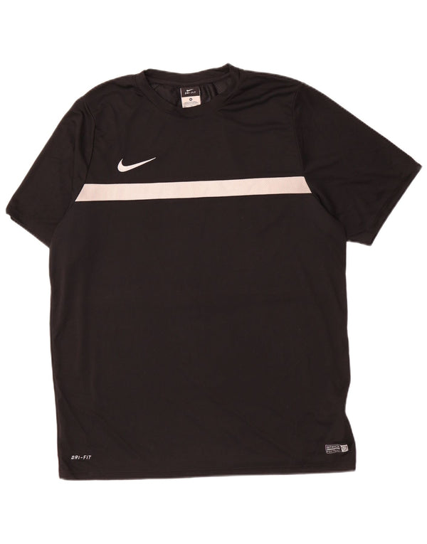 Nike Hommes Dri Fit T-Shirt Haut XL Noir Colorblock Polyester