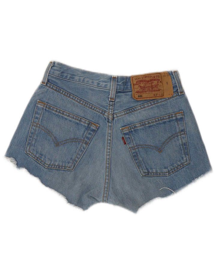 LEVI'S Short en jean 501 pour femme W27 Petit bleu rayé classique