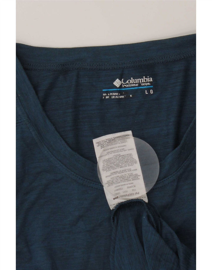 Columbia T-Shirt Homme Haut Large Bleu Polyester
