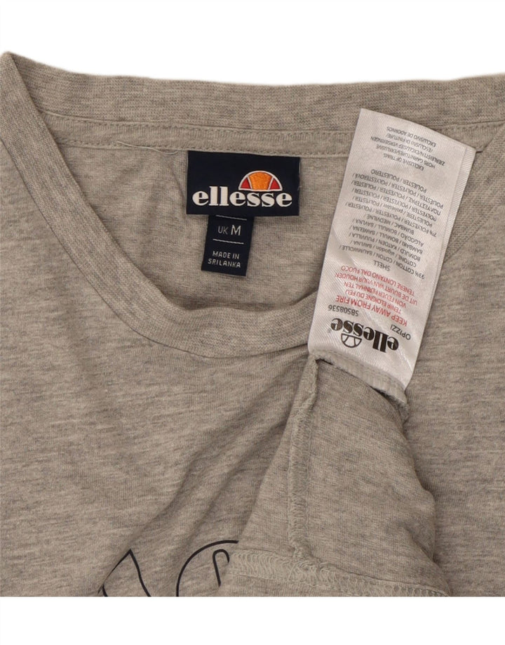 ELLESSE T-Shirt Graphique Homme Gris Moyen Coton