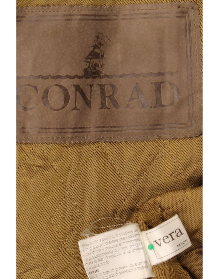 CONRAD Veste coupe-vent à capuche surdimensionnée pour homme IT 50 Grand cuir marron