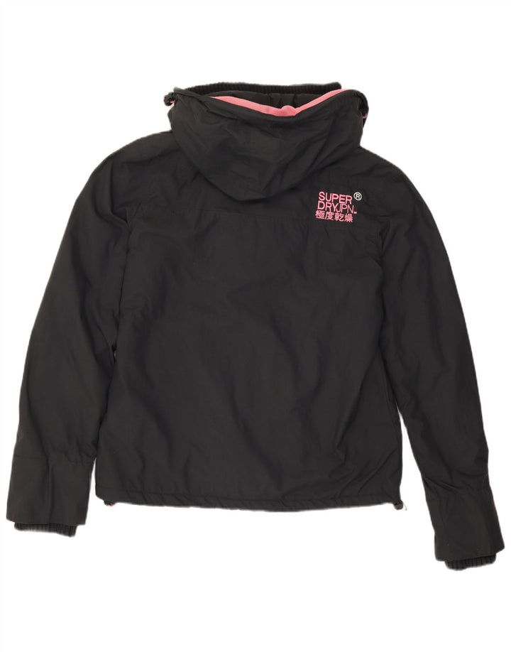 Superdry Veste coupe-vent à capuche Windcheater pour femme UK 14 Gris moyen