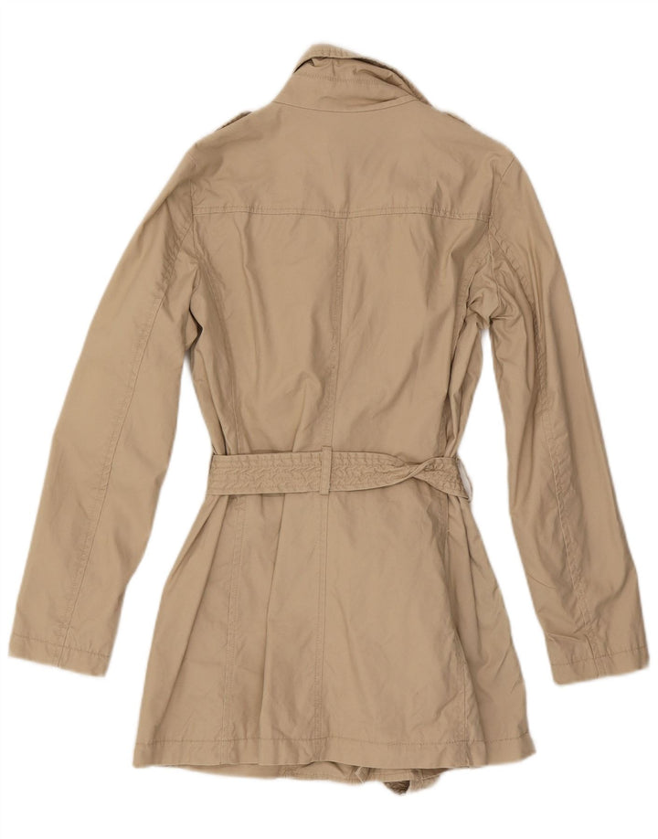 Benetton Trench Femme UK 8 Petit Coton Beige