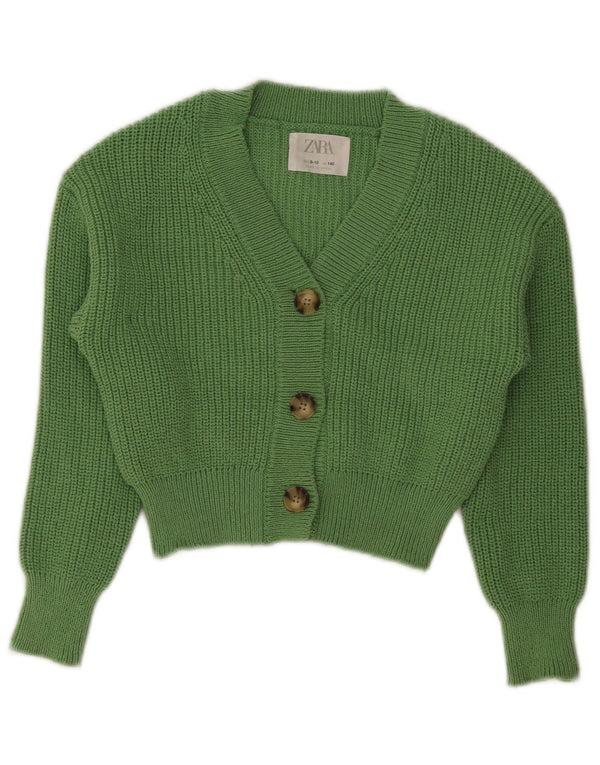 Zara Cardigan court pour fille 9-10 ans Vert Polyester