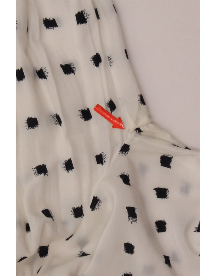 Massimo Dutti Chemisier à manches longues pour femme EU 36 XS Blanc à pois