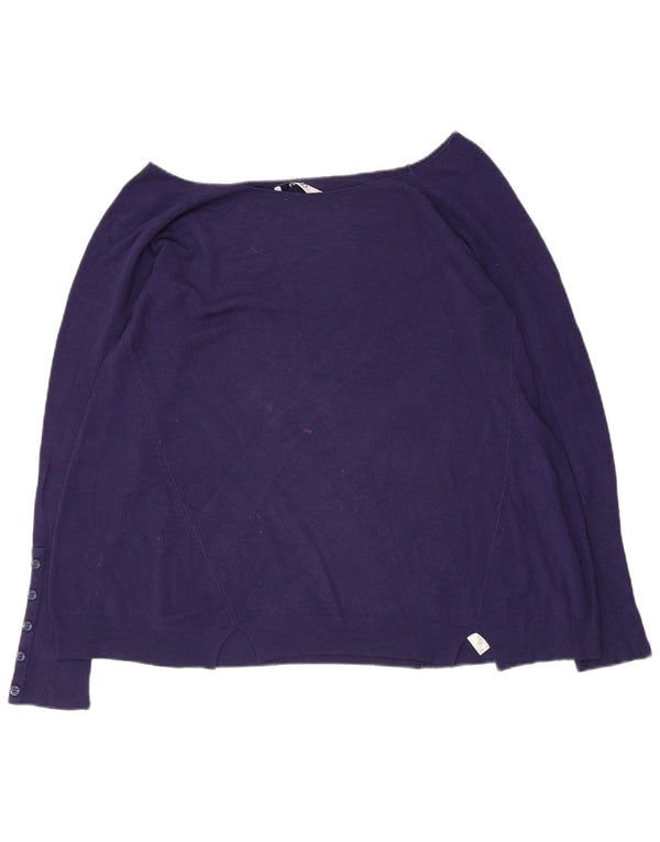 Liu Jo Pull col bateau pour femme UK 14 Violet moyen Viscose