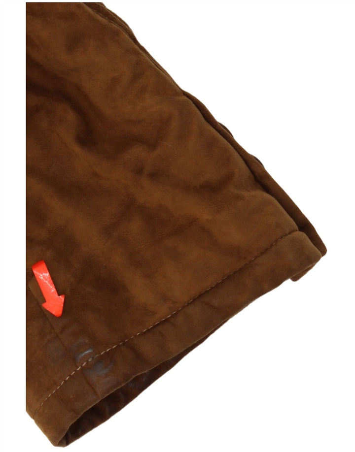 veste en daim homme vintage taille 60 3XL cuir marron