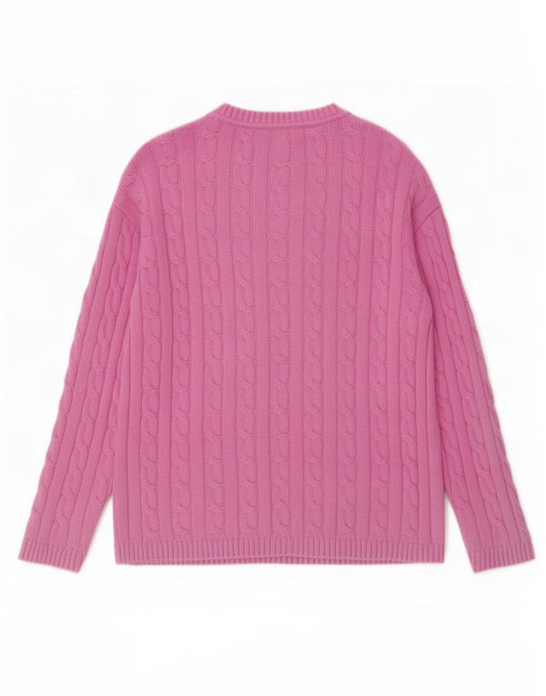 Crew Clothing Pull col bateau pour femme UK 14 Grand coton rose