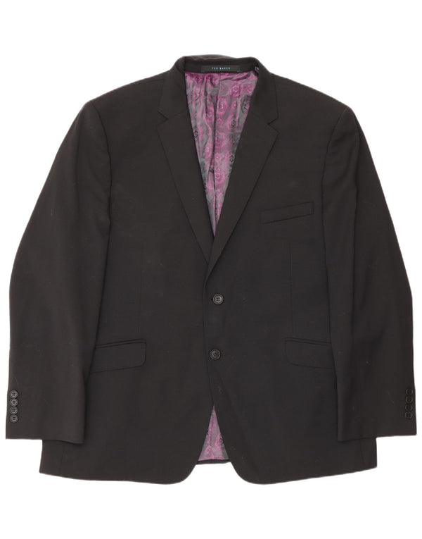 Ted Baker Veste blazer coupe slim à 2 boutons pour homme UK 46 3XL Laine noire