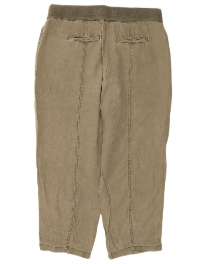 Pantalon court White Stuff pour femme UK 12 Medium W32 L23 Lin kaki