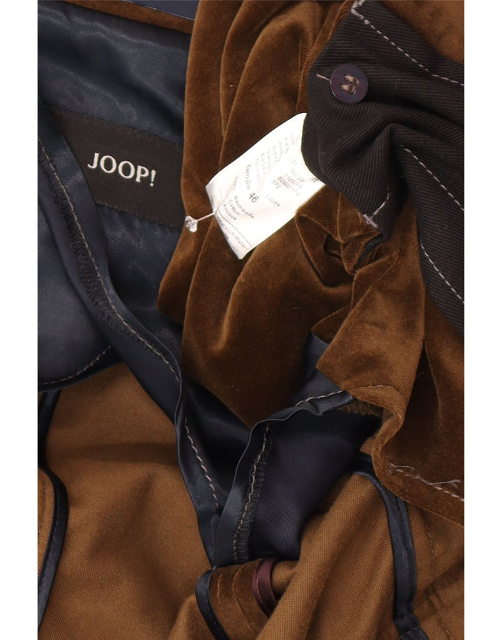 Joop Veste Blazer en Velours à 2 Boutons pour Homme IT 46 Petit Coton Marron