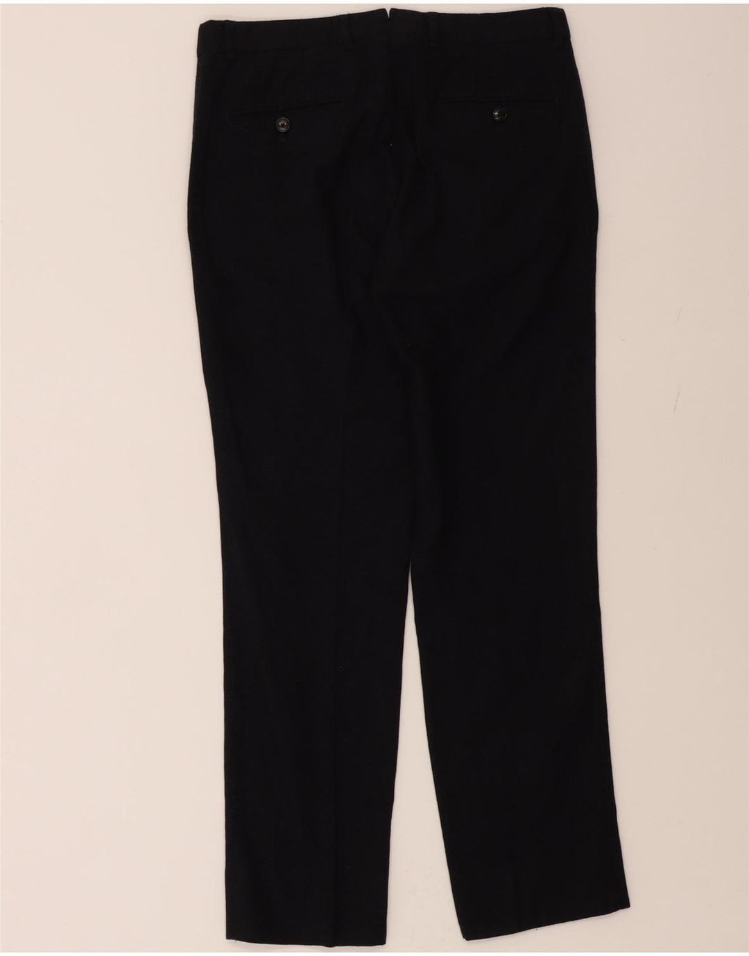 MASSIMO DUTTI Mens Straight Suit Trousers EU 40 Medium W31 L29 Navy Blue Vintage Massimo Dutti and Second-Hand Massimo Dutti from Messina Hembry 