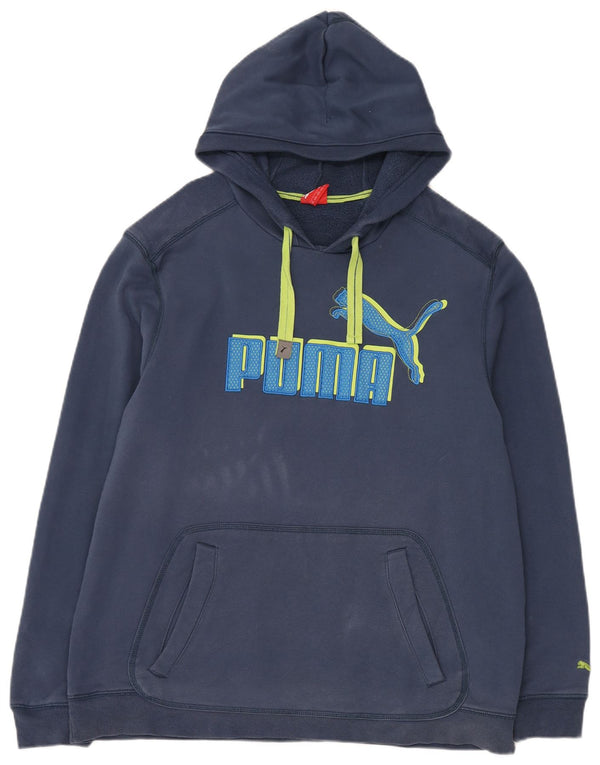 Puma Pull à capuche graphique pour homme 2XL Bleu marine
