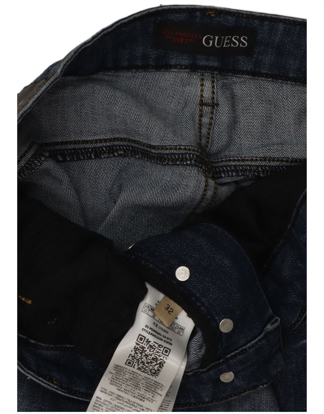 Guess Jean Slim Homme W32 L32 Bleu Coton