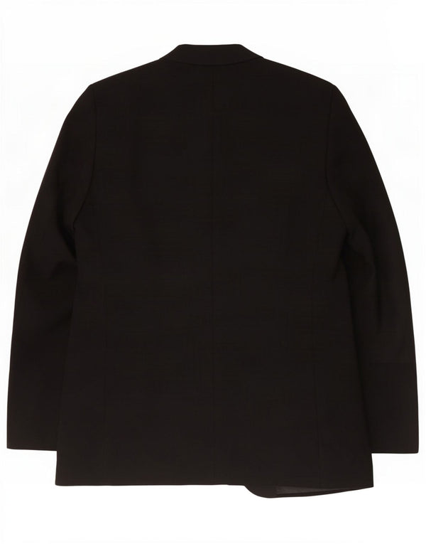 WESTBURY Mens By C&A 1 Button Blazer Jacket EU 52 Large Noir Laine Nouvelle