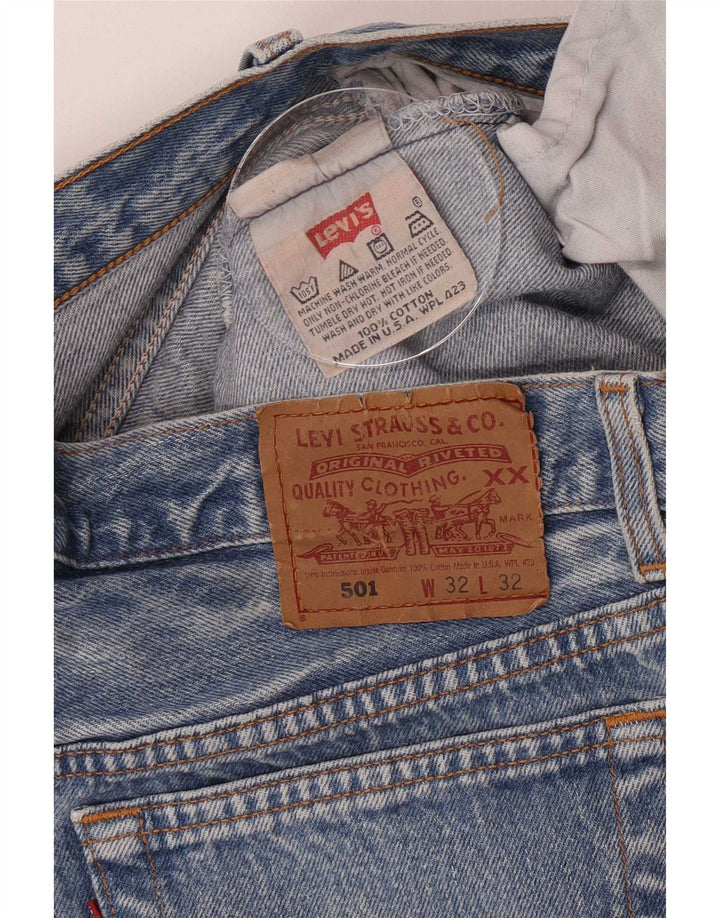 Levi's Short en jean 501 pour femme Large W32 Bleu Coton